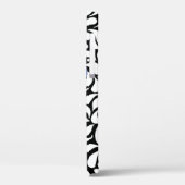 黒はっきりした地モダンに白い花 Case-Mate iPhoneケース (裏面 / 左)