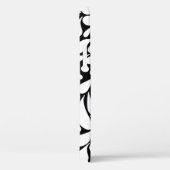 黒はっきりした地モダンに白い花 Case-Mate iPhoneケース (裏面 / 右)