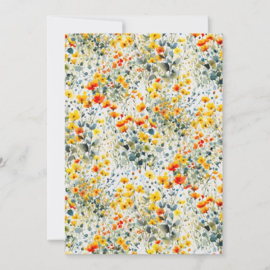 黒はっきりした夏フローラ卒業パーティー 招待状 (裏面)