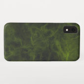 黒はっきりした大理石iPhoneケース上のネオンイエロー Case-Mate iPhoneケース (裏面(横))