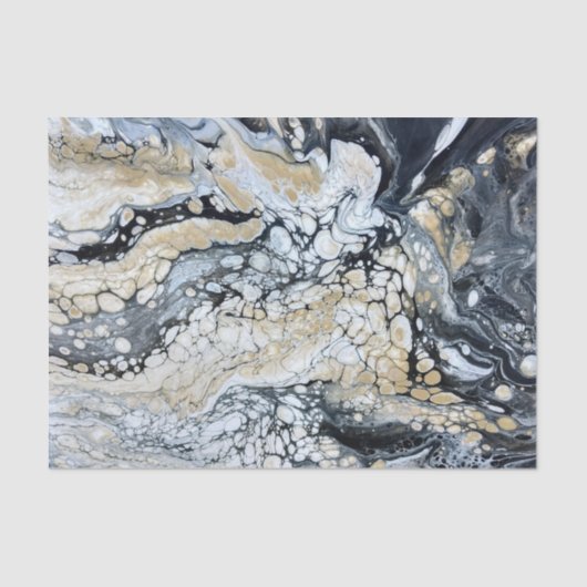 黒はっきりした抽象芸術ティッシュペーパー 薄葉紙 (正面)