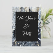 黒はっきりした抽象芸術招待状 招待状 (スタンド正面)