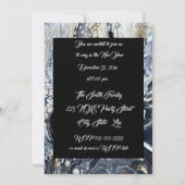 黒はっきりした抽象芸術招待状 招待状 (裏面)