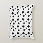 黒はっきりした星パターン – シームレモダンススター アクセントクッション (正面(垂直))
