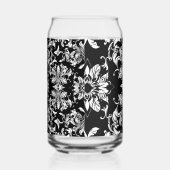 黒はっきりした植物学デザイン：印象的な自然 ガラス缶 (左)