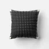 黒はっきりした白の縦型ストライプ枕 クッション (裏面)