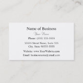 黒はっきりした白シック千鳥格子のイエローローズ 名刺 (裏面)