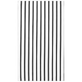 黒はっきりした白ストライプ テーブルクロス (正面)