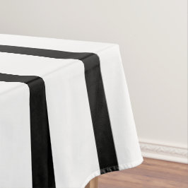 黒はっきりした白ストライプ テーブルクロス