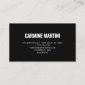 黒はっきりした白モダン 名刺 (裏面)