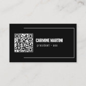 黒はっきりした白モダン 名刺 (正面)