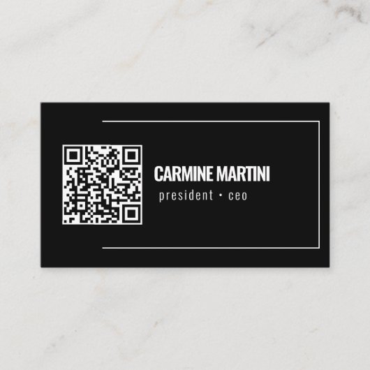 黒はっきりした白モダン 名刺 (正面)