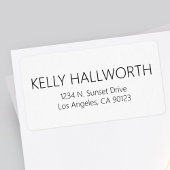 黒はっきりした白差出人住所 ラベル