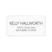 黒はっきりした白差出人住所 ラベル (正面)