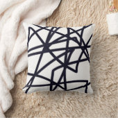黒はっきりした白装飾用クッションホームデコール クッション (ブランケット)