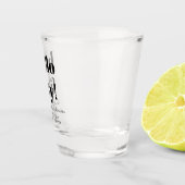 黒はっきりした白50モダン誕生日カスタム ショットグラス (右)