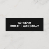 黒はっきりした白 スキニー名刺 (裏面)