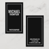 黒はっきりした白 名刺 (正面/裏面)