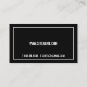 黒はっきりした白 名刺 (裏面)