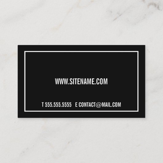 黒はっきりした白 名刺 (裏面)