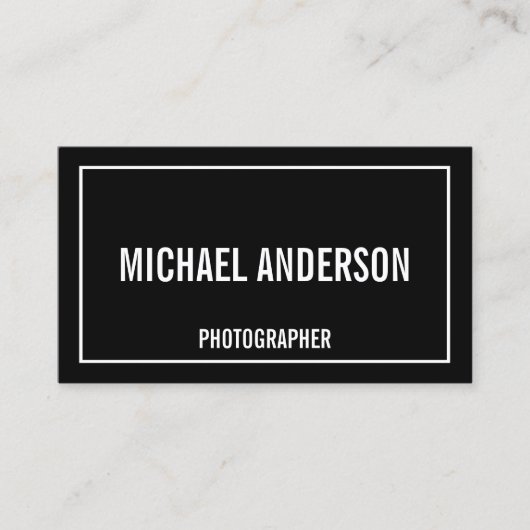 黒はっきりした白 名刺 (正面)