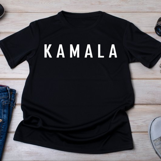 黒はっきりした白KAMALA 2024 Tシャツ