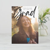 黒はっきりした筆グラッモダント写真大学 案内状 (スタンド正面)