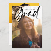 黒はっきりした筆グラッモダント写真大学 案内状 (正面/裏面)