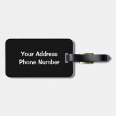 黒はっきりした紫の荷物ストライプタグ ラゲッジタグ (裏面横)