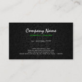 黒はっきりした緑と紫の美容師文字2a B 名刺 (裏面)