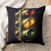 黒はっきりした線のストップライト クッション (ブランケット)