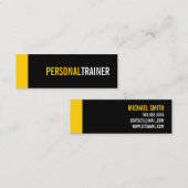 黒はっきりした色とカスタムパーソナルトレーナー スキニー名刺 (正面/裏面)