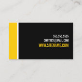 黒はっきりした色とカスタムパーソナルトレーナー 名刺 (裏面)