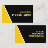 黒はっきりした色とカスタムパーソナルトレーナー 名刺 (正面/裏面)