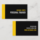 黒はっきりした色とカスタムパーソナルトレーナー 名刺 (正面/裏面)