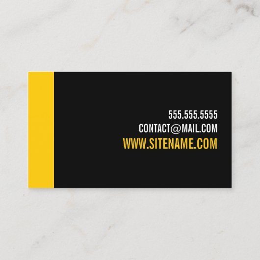 黒はっきりした色とカスタムパーソナルトレーナー 名刺 (裏面)