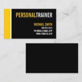 黒はっきりした色とカスタムパーソナルトレーナー 名刺 (正面/裏面)