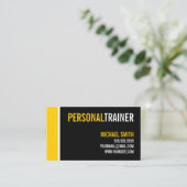 黒はっきりした色とカスタムパーソナルトレーナー 名刺 (スタンド正面)