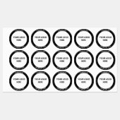 黒はっきりした色のカスタムロゴ ラベル (シート)