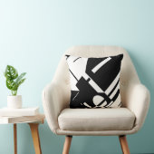 黒はっきりした色の斜め形状 クッション (椅子)