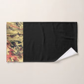 黒はっきりした赤金ゴールド抽象芸術バスルーム用タオルセット バスタオルセット (ハンドタオル)