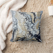 黒はっきりした金ゴールド&白枕 クッション (ブランケット)