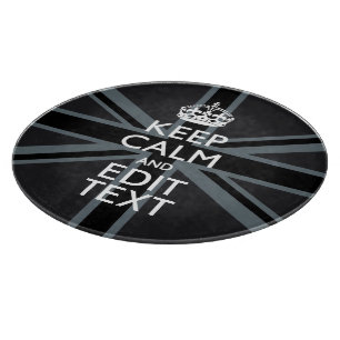 黒はっきりした黒の保Calm Your Text Union Jack カッティングボード