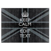 黒はっきりした黒の保Calm Your Text Union Jack カッティングボード (正面)