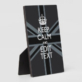黒はっきりした黒の保Calm Your Text Union Jack フォトプラーク (側面)