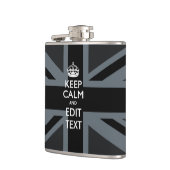 黒はっきりした黒の保Calm Your Text Union Jack フラスク (左)