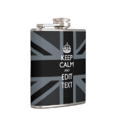 黒はっきりした黒の保Calm Your Text Union Jack フラスク (右)