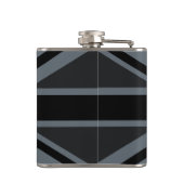 黒はっきりした黒の保Calm Your Text Union Jack フラスク (裏面)
