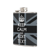 黒はっきりした黒の保Calm Your Text Union Jack フラスク (左)