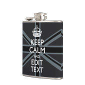 黒はっきりした黒の保Calm Your Text Union Jack フラスク (左)